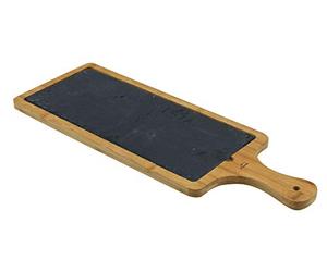 Lacor - Ardoise et panneau de bambou, rectangulaire, 50x18x1'5 cm | Ustensile professionnel durable; conçu pour un rendement optimal y nettoyage rapide et facile au lave-vaisselle