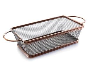 Lacor Bronce Corbeille à frites rectangulaire, en acier inoxydable, marron, 21 cm