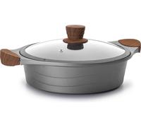 LACOR Cocotte M/Couvercle en verre, Aluminium, Gris, 28 cm