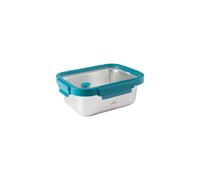 LACOR Etern Boîte repas rectangulaire 1,8 L inox - Couvercle verre valve - ClipLock