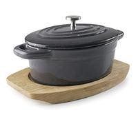 LACOR Magma réseau/Grey Casserole Ovale + Couvercle Gris dégradé