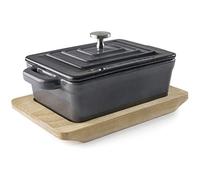 LACOR Magma réseau/Grey Casserole rectangulaire + Couvercle Gris dégradé