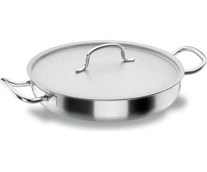 Lacor Paellera 50640 CHEF Inox. Poêle à frire, 40 cm de diamètre maxi, acier inoxydable, couvercle inclus