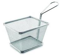 Lacor Panier à friture carré en acier inoxydable gris 12 cm