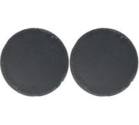 LACOR Plateau Rond Ardoise Noir Cendre 25 cm (Lot de 2)