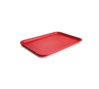 Lacor - 66992 - Plateau Service Fast Food, Plateau de Service Alimentaire, polypropylène, sans BPA, empilable, résistant, Surface antidérapante, Passe au Lave-Vaisselle, Couleur Rouge, 45 x 35 cm