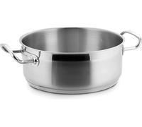 LACOR POÊLE À BRIRE SANS Couvercle 28 cm ECO-Chef, Acier inoxydable, 28
