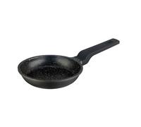 LACOR - 24114 - Poêle Blinis ECO-PIEDRA en fonte d'aluminium 100% sans PFOA, antiadhésive tricouche, manche Soft Touch, adapté à l'induction, Ø 14 x 5,6 cm, noir