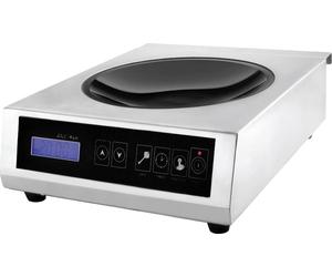 Lacor Professional Wok à induction 3500W, 5,3 tonnes, métal, acier inoxydable et noir