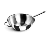 Lacor - 79830 - Wok Belly, Acier inoxydable 18/10, Ø 30cm, 4.50 litres, Convient pour l’induction, Fond sandwich, Va au four, Passe au lave-vaisselle