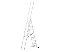 LAD Echelle transformable en aluminium 3 plans 10 marches