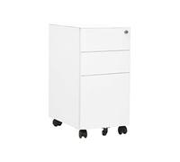 vidaXL Classeur mobile 30x45x59 cm Acier Blanc