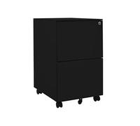 vidaXL Classeur mobile Noir 39x45x67 cm Acier