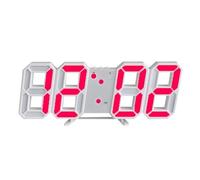 LADFRTYU Horloge Murale Numérique Smart 3D Digital LED Wall Clock Alarm with Temperature Large Display Electronic for Home Office Gift(Color-2)