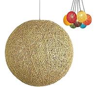 Ladies Jewellery Treillis en Osier Rotin Globe Boule Style Plafond Suspension Abat-Jour Personnalité Créative Bar, Café, Chambre, Restaurant Maison Décoration Éclairage,Bleu,S Necklace