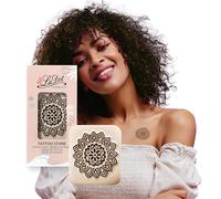 LaDot - Tampon tatouage Mandala en céramique, tatouage temporaire sans aiguille, hypoallergénique et résistant à l’eau, idéal pour enfants et adultes