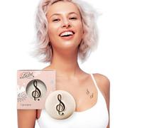 LaDot - Tampon tatouage Note de Musique en céramique, tatouage temporaire sans aiguille, hypoallergénique et résistant à l’eau, idéal pour enfants et adultes
