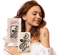 LaDot - Tampon tatouage Rose en céramique, tatouage temporaire sans aiguille, hypoallergénique et résistant à l’eau, idéal pour enfants et adultes
