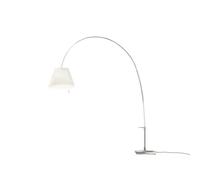 Lady Costanza Lampadaire Corps Aluminium, Abat-jour Blanc
