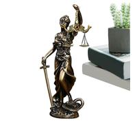 Lady Justice Statue - Figurine en résine - Cadeau d'avocat - Figurine de femme en résine - Mythologie grecque - Statue de déesse - Sculpture de symbole de justice pour bureaux, bureau d'avocats, droit