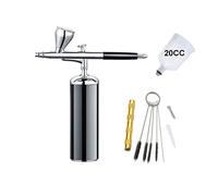 L'aérographe électrique mini sans fil avec kit de tatouage temporaire à compresseur d'air piston(Part C black)