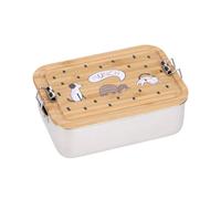 Boîte À Goûter En Inox Et Bambou Happy Prints Beige TU
