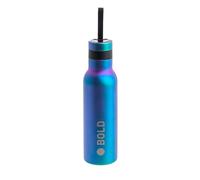 LÄSSIG Bold Gourde pour enfants 500 ml acier inoxydable BPA-free double paroi/Double Walled Bottle Stainless Steel Bold Bleu Violet