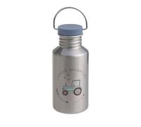 Lässig – Gourde pour enfant inox Adventure Tracteur 500 ml anti-fuite Bleu