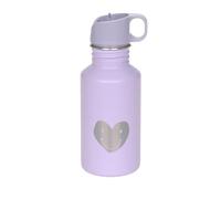 Lässig – Gourde enfant Little Gang Coeur – Inox 500 ml sans BPA anti-fuite mauve