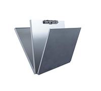 Läufer 00170 A-Holder Porte-bloc porte-formulaire avec compartiment et insert en haut Ouverture sur le dessus pour DIN A4 Aluminium robuste Argenté