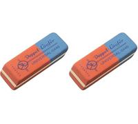 Läufer 00440 Doppel-Läufer universal 0440 gomme en caoutchouc naturel, le classique en rouge et bleu, surface biseautée (Lot de 2)