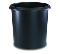 Läufer 26506 corbeille à papier Allrounder de 18 litres, noire, ronde, poubelle avec une poignée, plastique solide