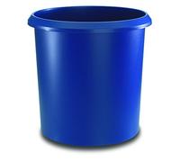Läufer 26605 corbeille à papier Allrounder de 18 litres, bleu, ronde, poubelle avec une poignée, plastique solide