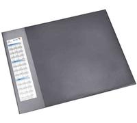 Läufer 41656 Durella D1 sous-main avec rabat latéral transparent et calendrier, 65x52 cm, noir, sous-main antidérapant