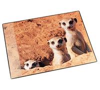 Läufer 46596 sous-main avec motif suricates, 40x53 cm, sous-main antidérapant avec une poche de côté transparente