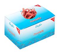Läufer 51141 bracelets élastiques Rondella 200 x 6 mm, diamètre 125 mm, élastiques à 6 mm de large, carton de 1kg, rouge
