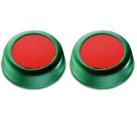 Läufer 69234 Humidificateur pour enveloppes ou timbres Rond Ø 8,5 cm Housse verte flexible Éponge orange (Lot de 2)