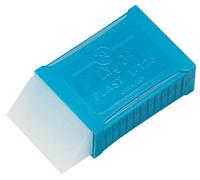 Läufer 69392 Plast L-125, gomme avec gaine pratique, gomme plastique, biseautée, transparent