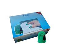 Läufer 77219 - Lot de 100 spatules, taille 2, Ø 15 mm, verts, sans latex, avec picots fins en caoutchouc