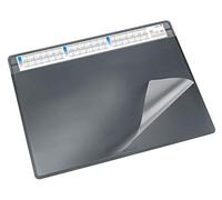 Läufer Chemin de 47656 Sous-main Durella Soft avec calendrier, 65 x 50 cm, noir