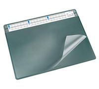Läufer Durella 47651 Sous-main souple avec sous-main transparent et calendrier - Antidérapant - Accessoires pour bureau - 50 x 65 cm - Vert