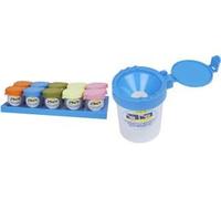 Gobelet pour pinceaux, gobelet transparent, couvercle
