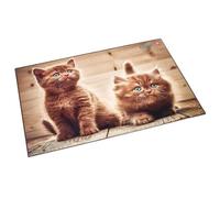 Läufer 46650 sous-main avec motif chatons curieux, 40x53 cm, sous-main antidérapant avec une poche de côté transparente
