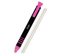 Läufer Stylo-gomme en plastique 69543 rechargeable, 2 gommes de rechange, rose