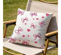 Laewaele Housses de Coussin 40 x 40 cm, Décoration de Salon Moderne en Lin Doux, Taie d'oreiller pour Canapé, Bureau, Jardin et Chambre, Rose Arc L#1020