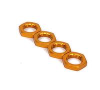 LAFEINA Lot de 4 écrous de roue hexagonaux M17 17 mm en aluminium 1,0 mm pour modèle RC de voiture HSP Redcat Himoto (Or)