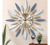 Lafocuse 56cm Horloge Murale Geante Métal Or, Silencieuse Design Moderne Pendule Murale Originale Créative, Décorative sans Tic-tac pour Salon Chambre Bar Cuisine