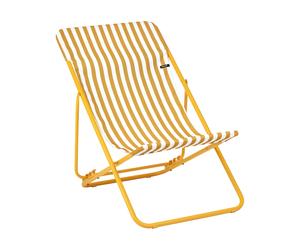 Lafuma Chaise Longue Maxi Transat Rayures Miel