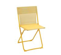 Lafuma - Chaise Pliante Ultra-compacte | Fabriqué en FRANCE - Garantie 5 ans - Jaune - Chaise assortie aux tables BALCONY pour un ensemble harmonieux