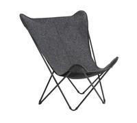 Lafuma - Fauteuil Papillon Grande Largeur | Fabriqué en FRANCE - Garantie 5 ans - Gris -